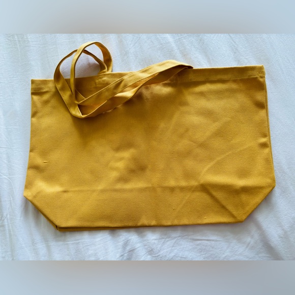 Sezane Yellow Canvas Tote Bag, NEW! - Picture 3 of 3